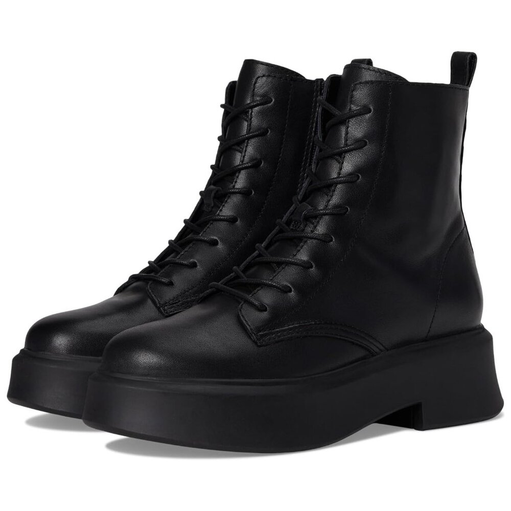 Steve Madden Women's Jazmin Black Combat Platform Ankle Boot sz 9 NWOB